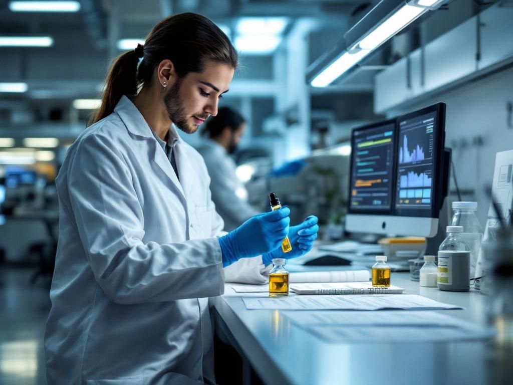 CBG oil laboratory testing and quality control