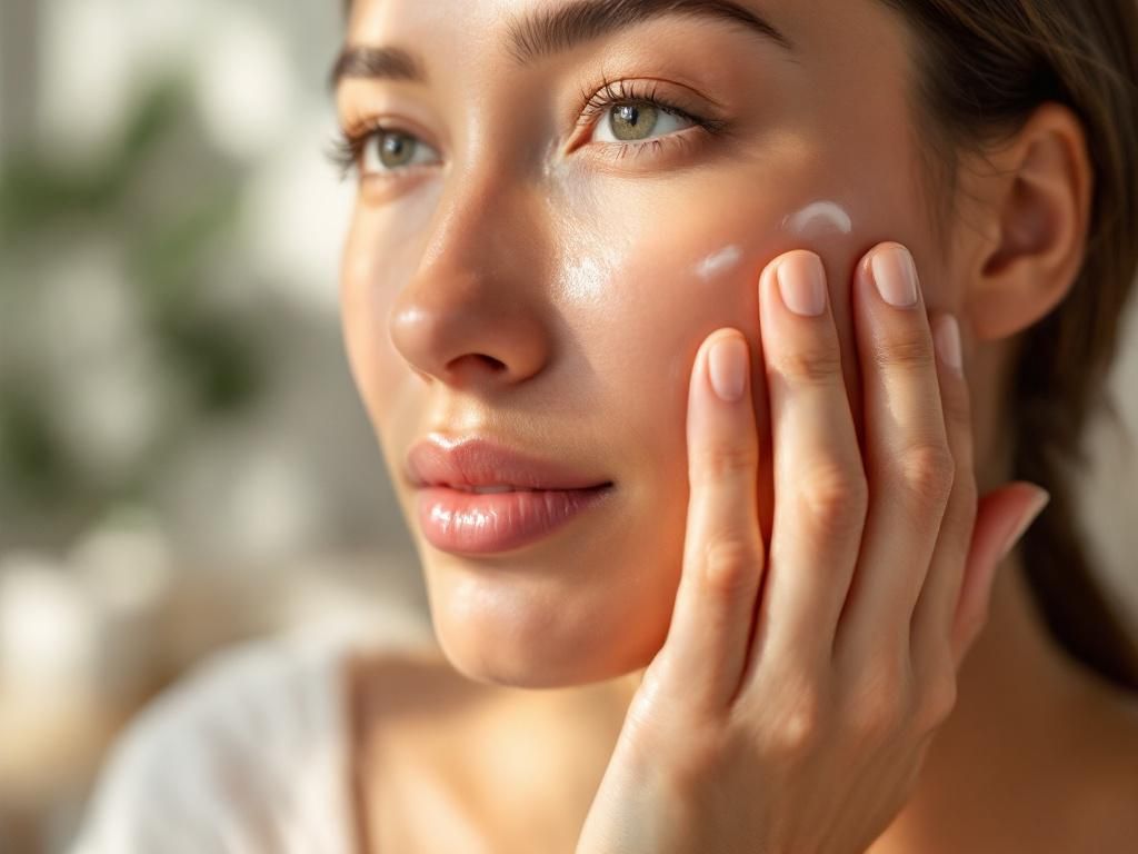 Proper CBG skincare application technique demonstration