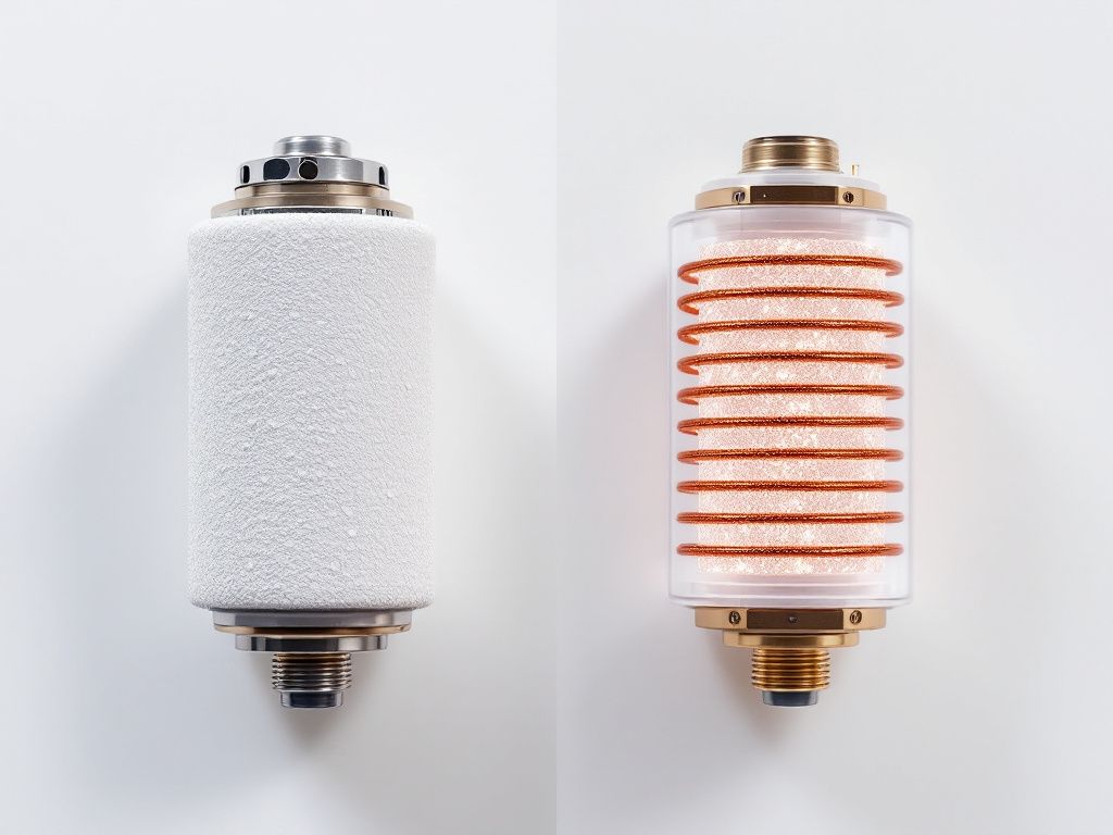 Ceramic and quartz vape coils side by side