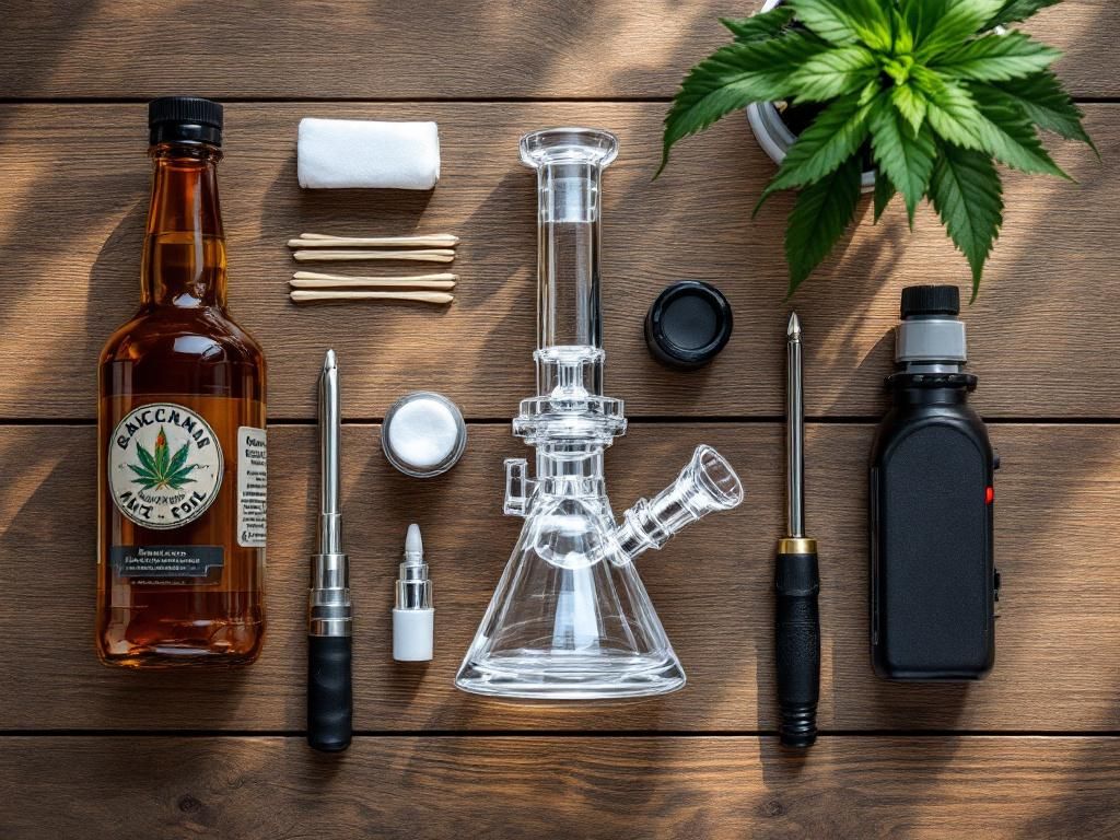 Complete cold start dabbing equipment setup