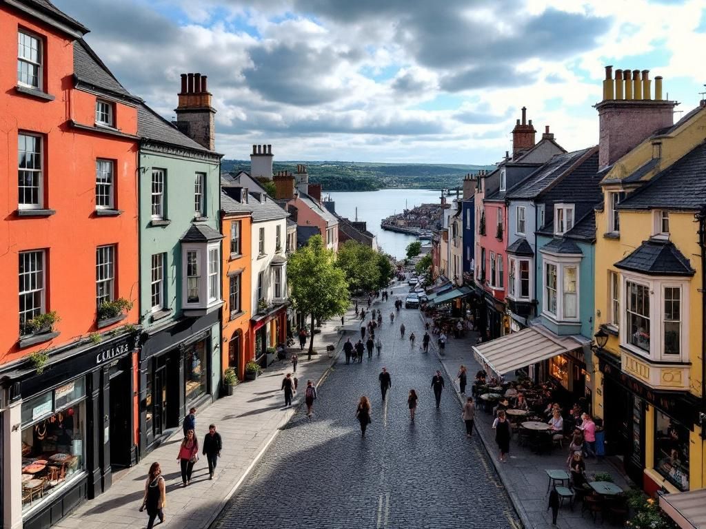 Cork city center street view