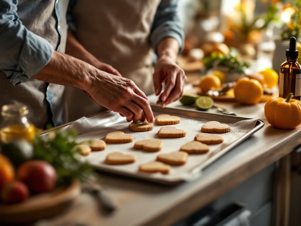 Couples cooking with cannabis ingredients together