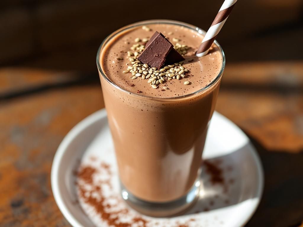Indulgent chocolate hemp protein shake