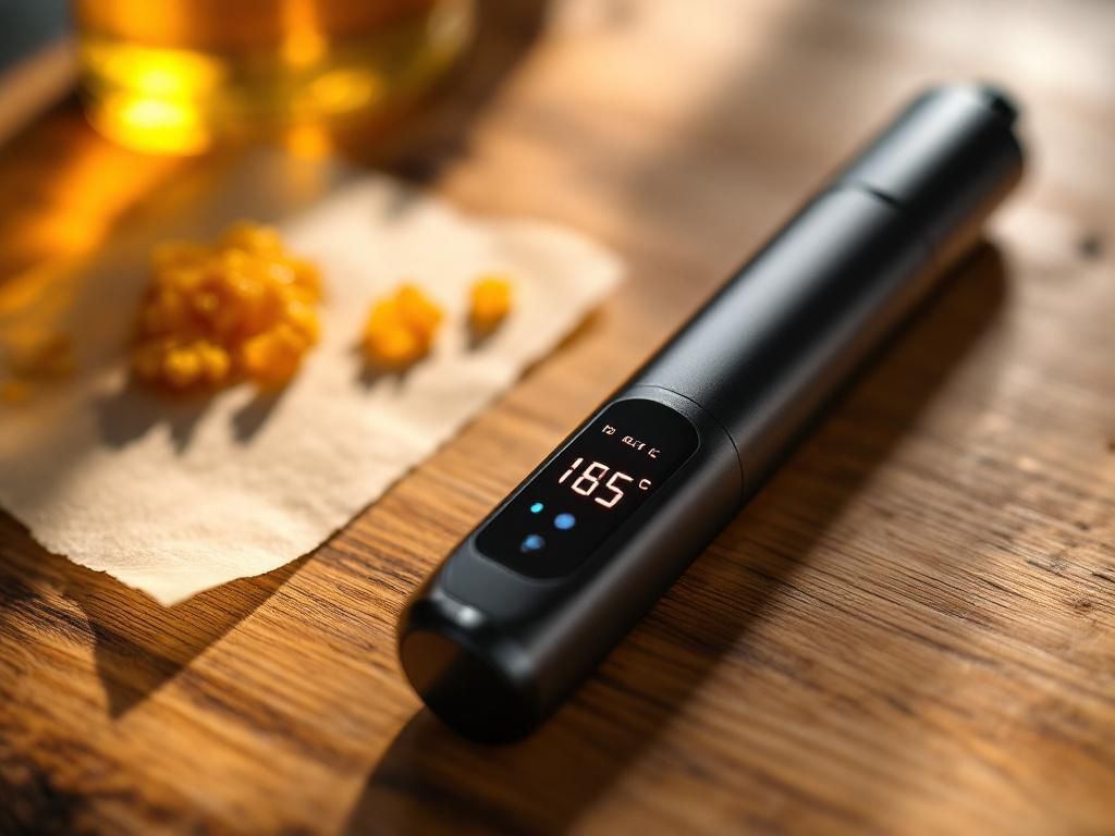 Dab pen showing optimal temperature setting
