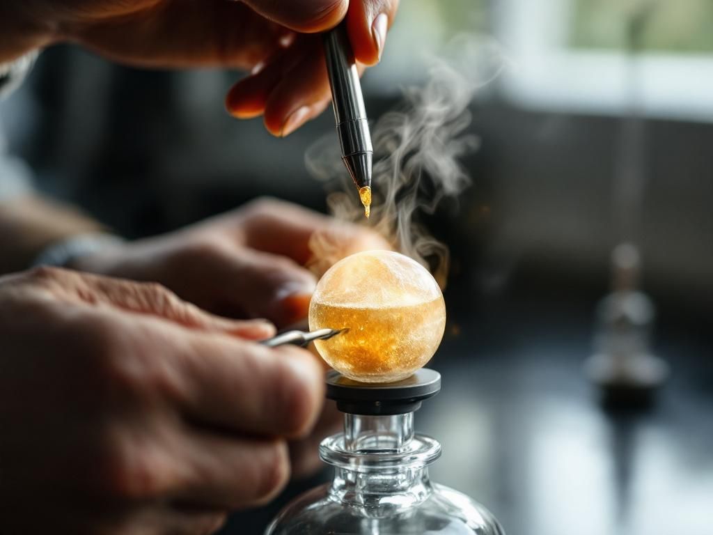Proper dabbing technique with concentrate and rig