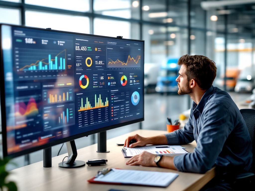 Fleet professionals analyzing maintenance data