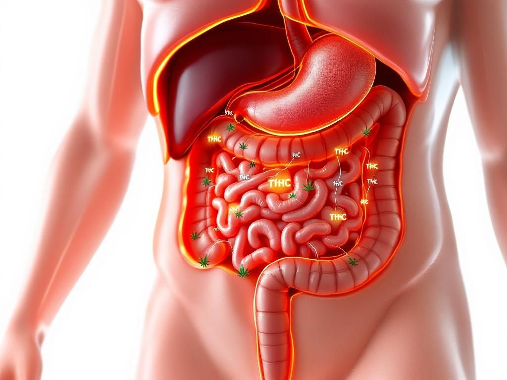 THC metabolism through digestive system
