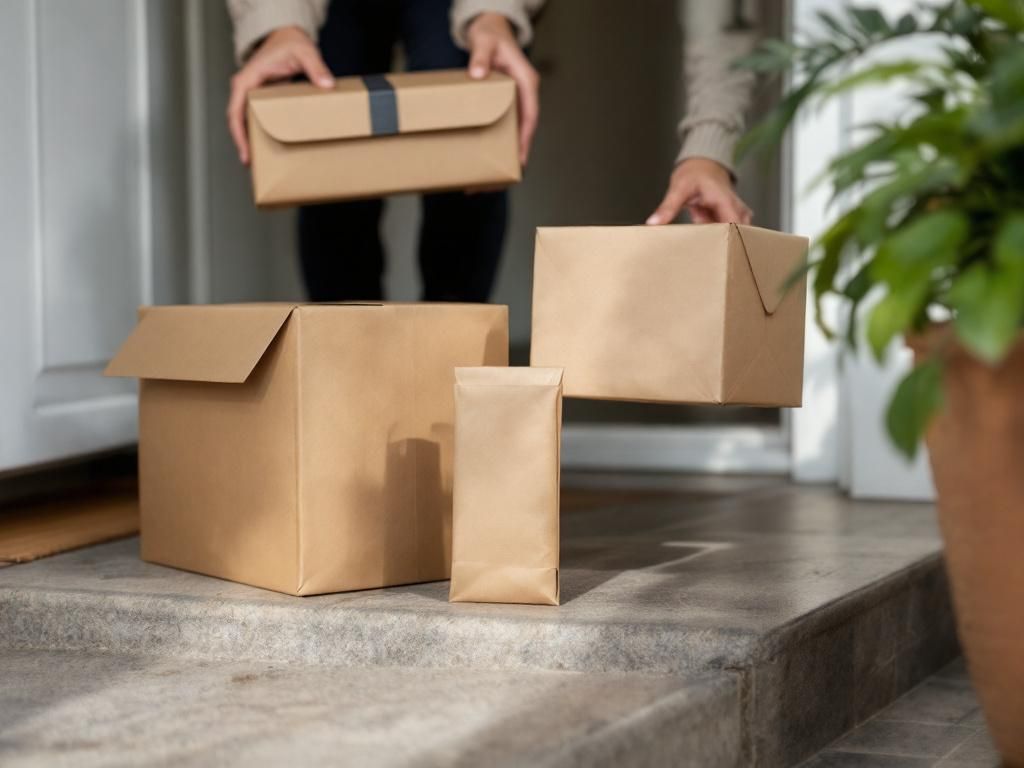 Discreet cannabis delivery package arrival