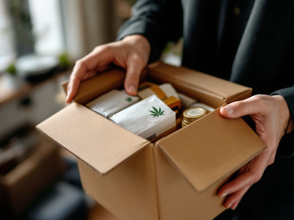 Discreet packaging for cannabis delivery services