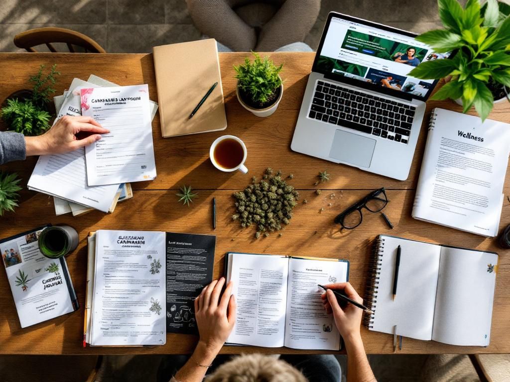 Various cannabis community activities and materials