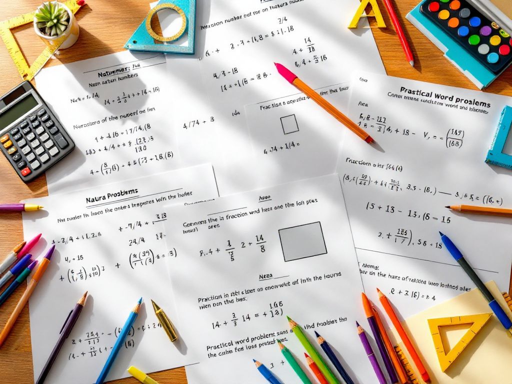 Various math problem types for grade 5
