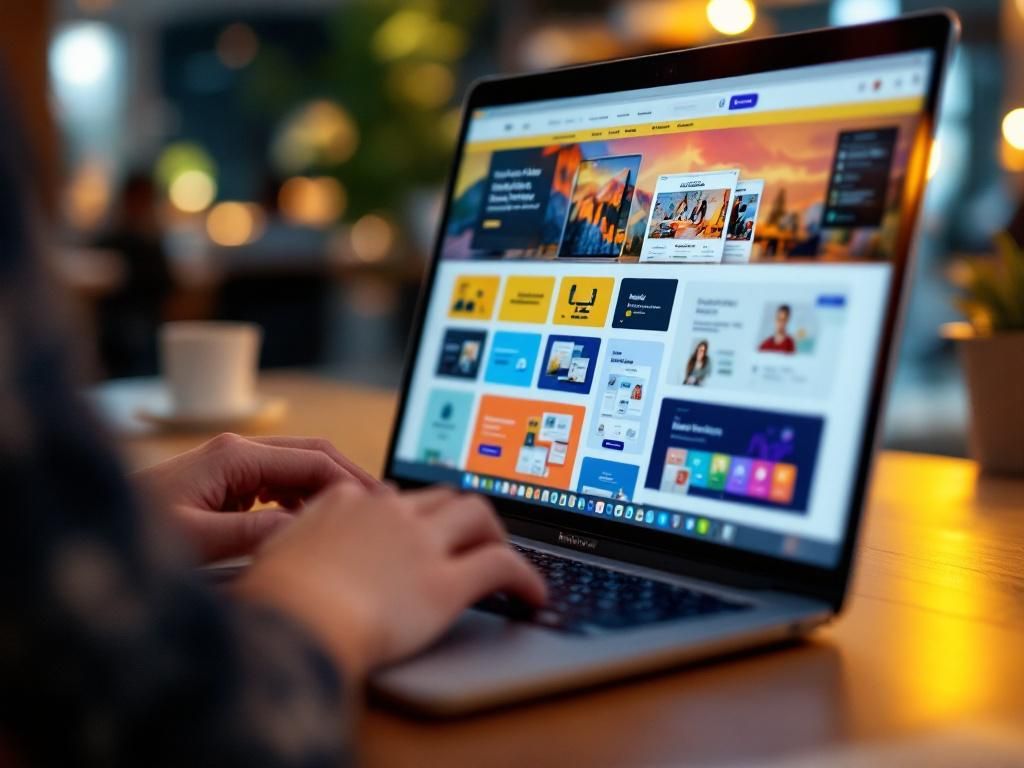 Website builder drag-and-drop interface in action