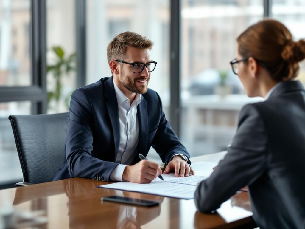 HR manager explaining drug testing policies to employee