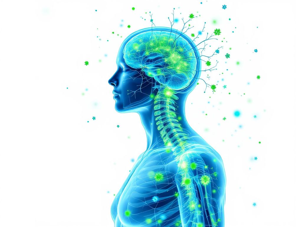 Human endocannabinoid system illustration