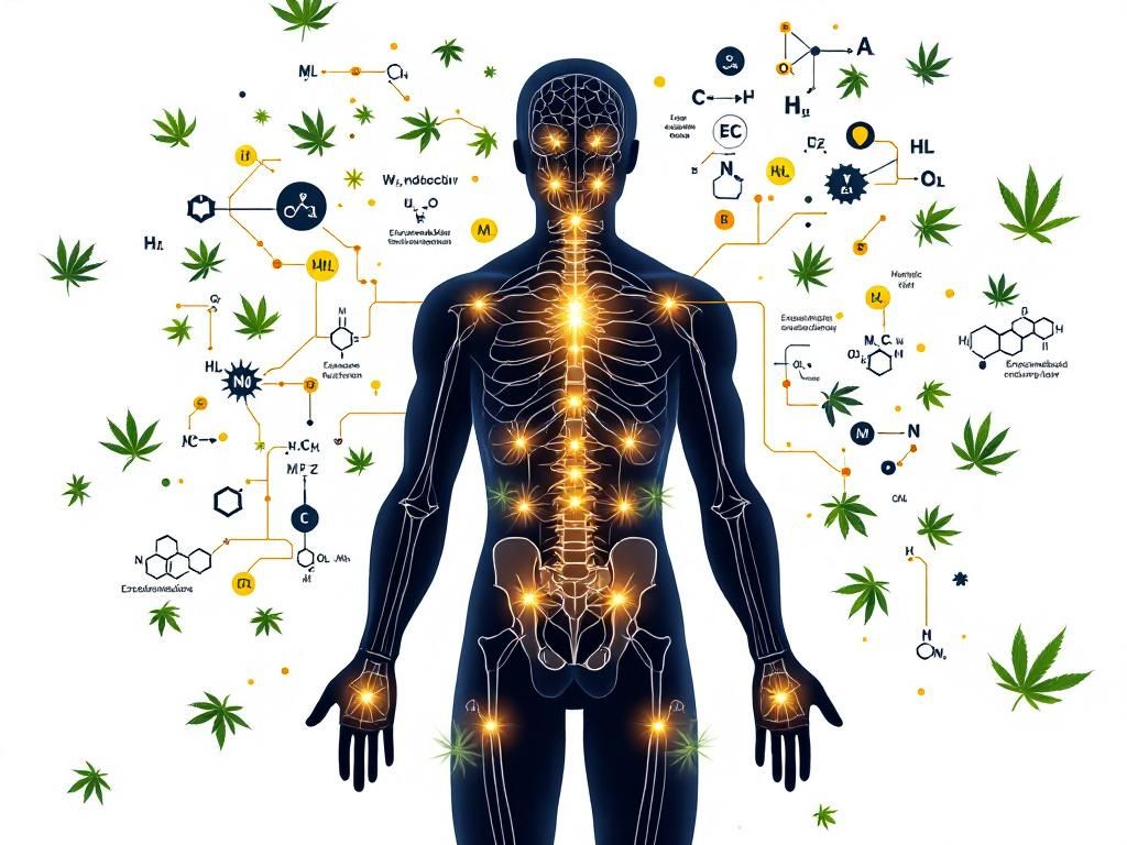 Endocannabinoid system and medical benefits visualization
