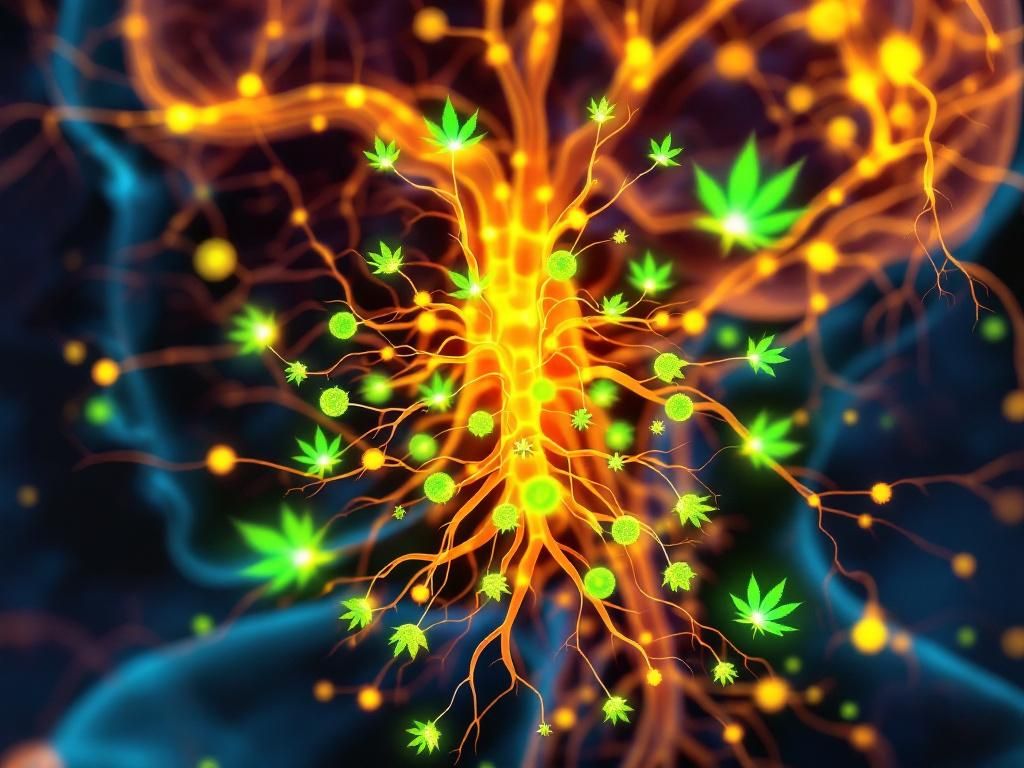 Endocannabinoid system pain interaction diagram