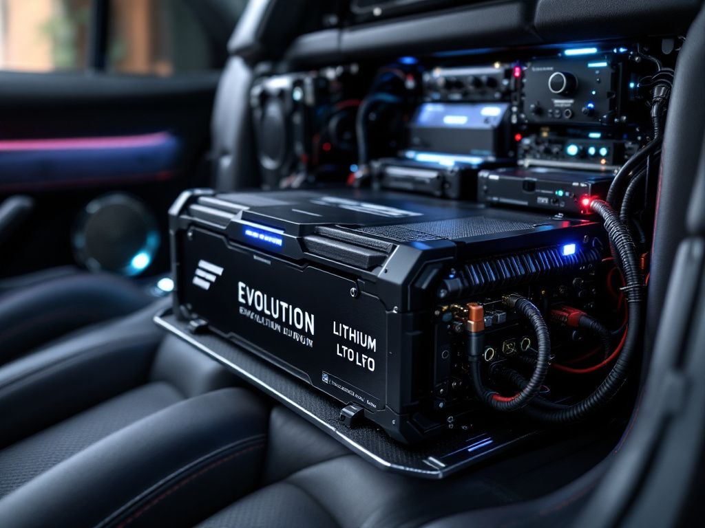 Advanced LTO battery bank car audio system
