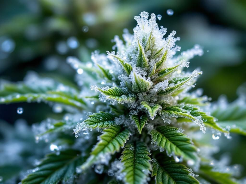 Flash-frozen cannabis for live resin extraction
