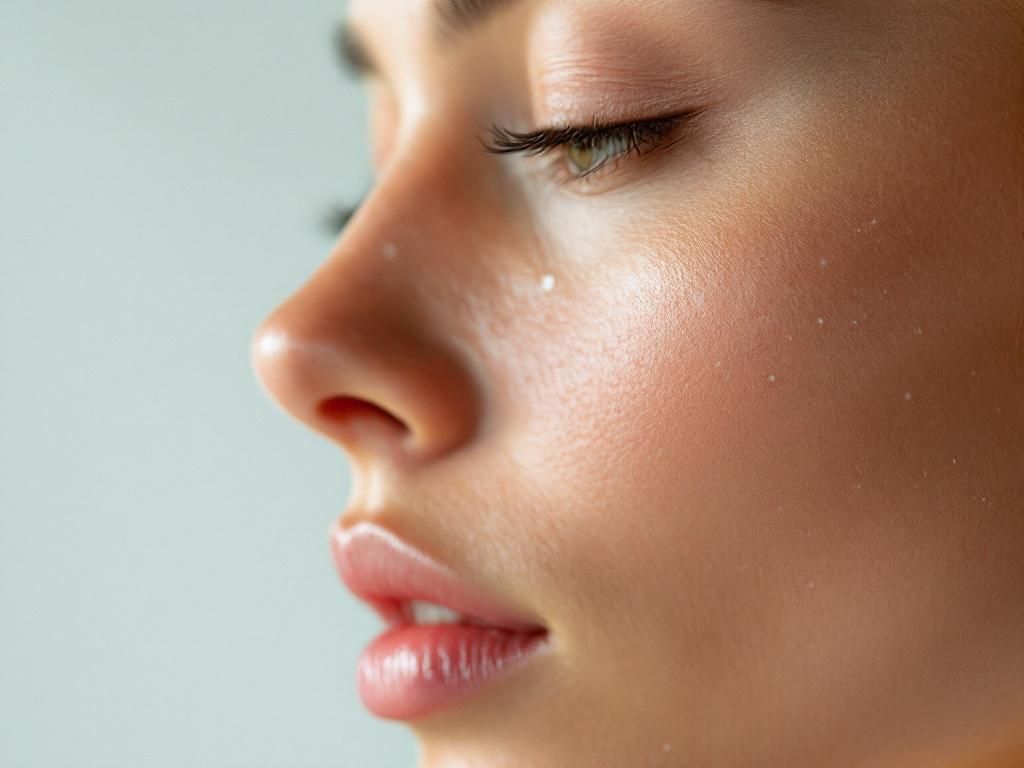 Clear healthy skin close-up