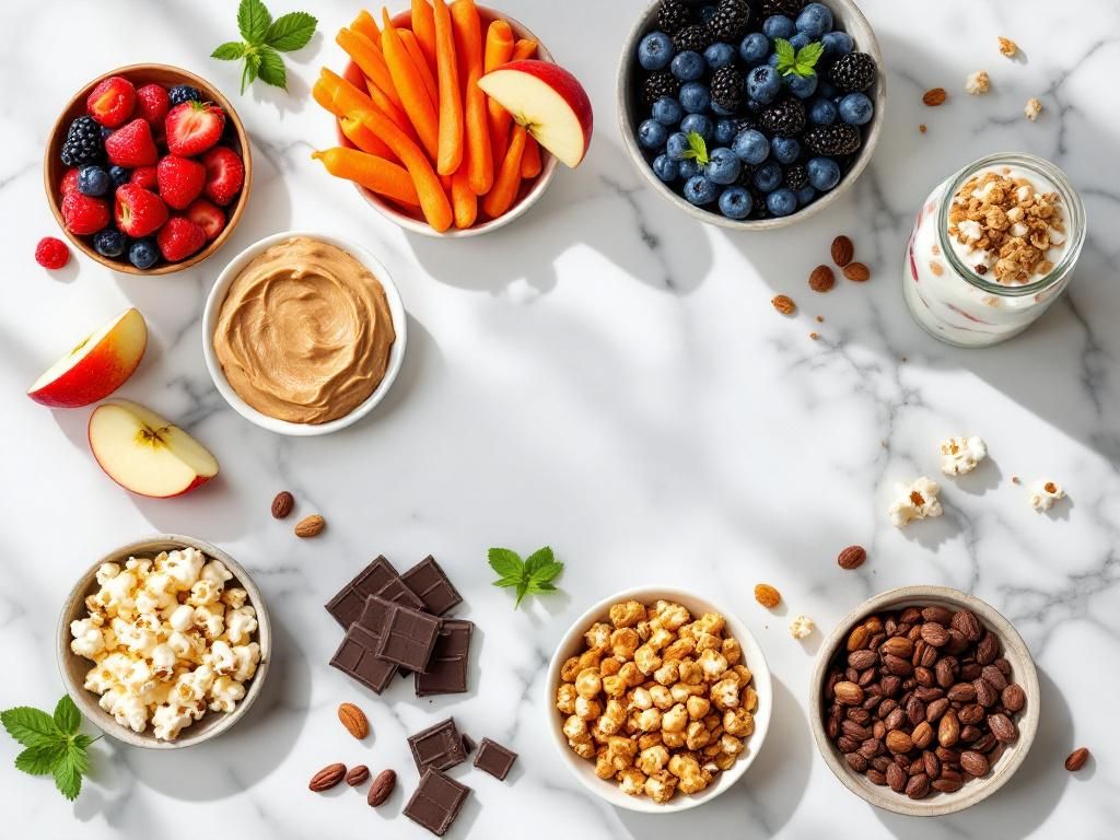 Variety of nutritious stoner snack alternatives