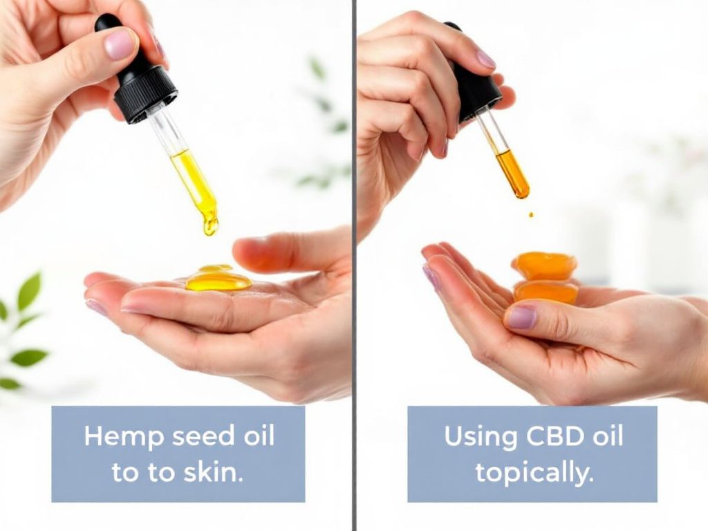 Hemp seed oil versus CBD oil application methods