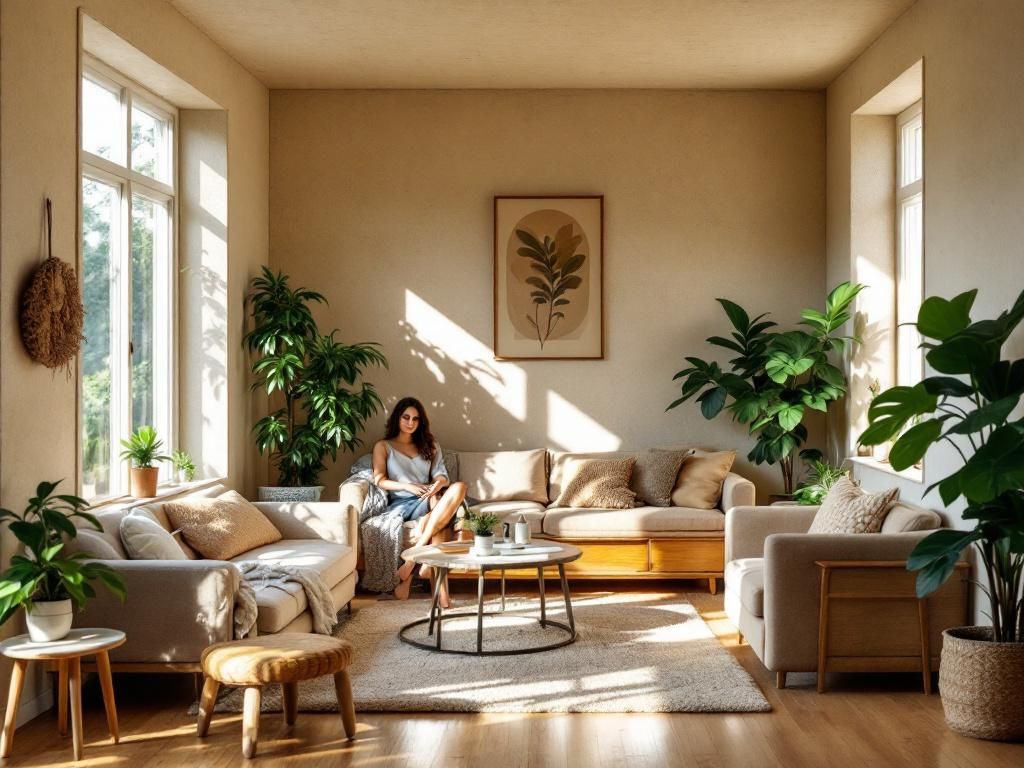 Comfortable interior with hempcrete natural insulation