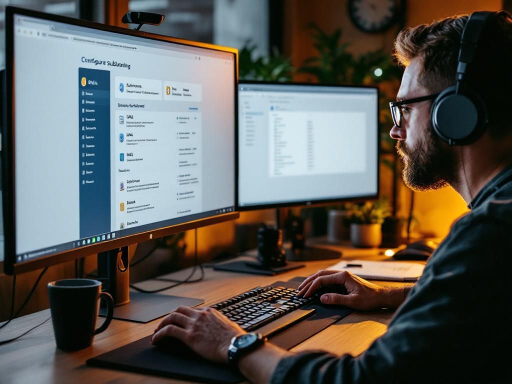 Developer creating subdomains through hosting interface
