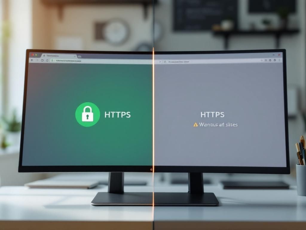 HTTP versus HTTPS browser security indicators