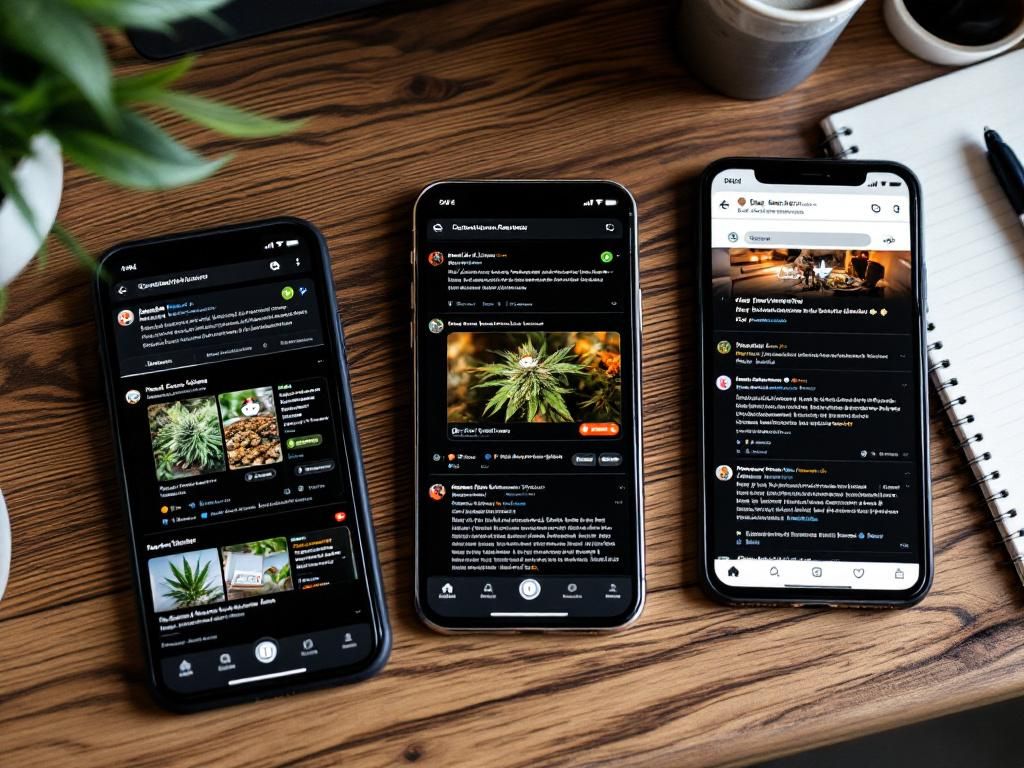 Key UK cannabis subreddits on mobile devices