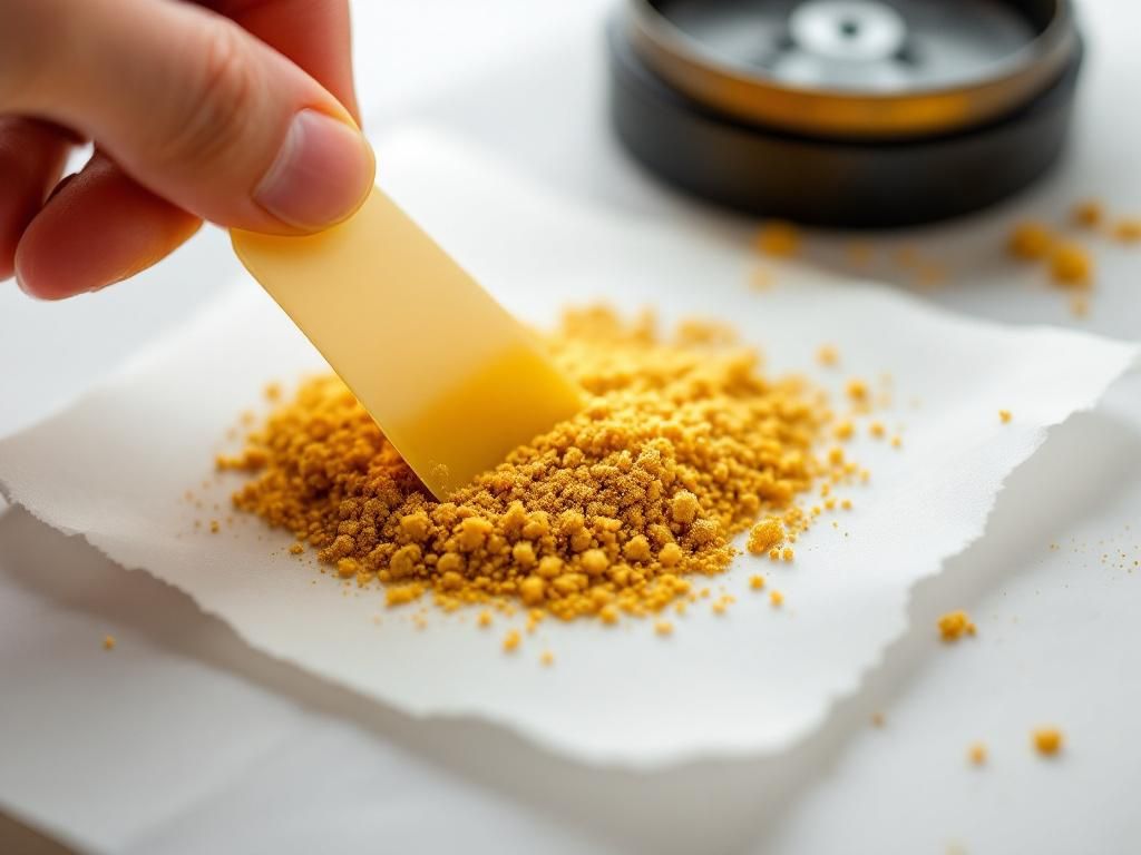 Collecting precious kief during grinder cleaning