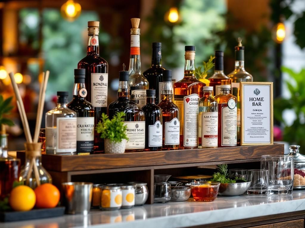 Legal cannabis bar setup with safety information
