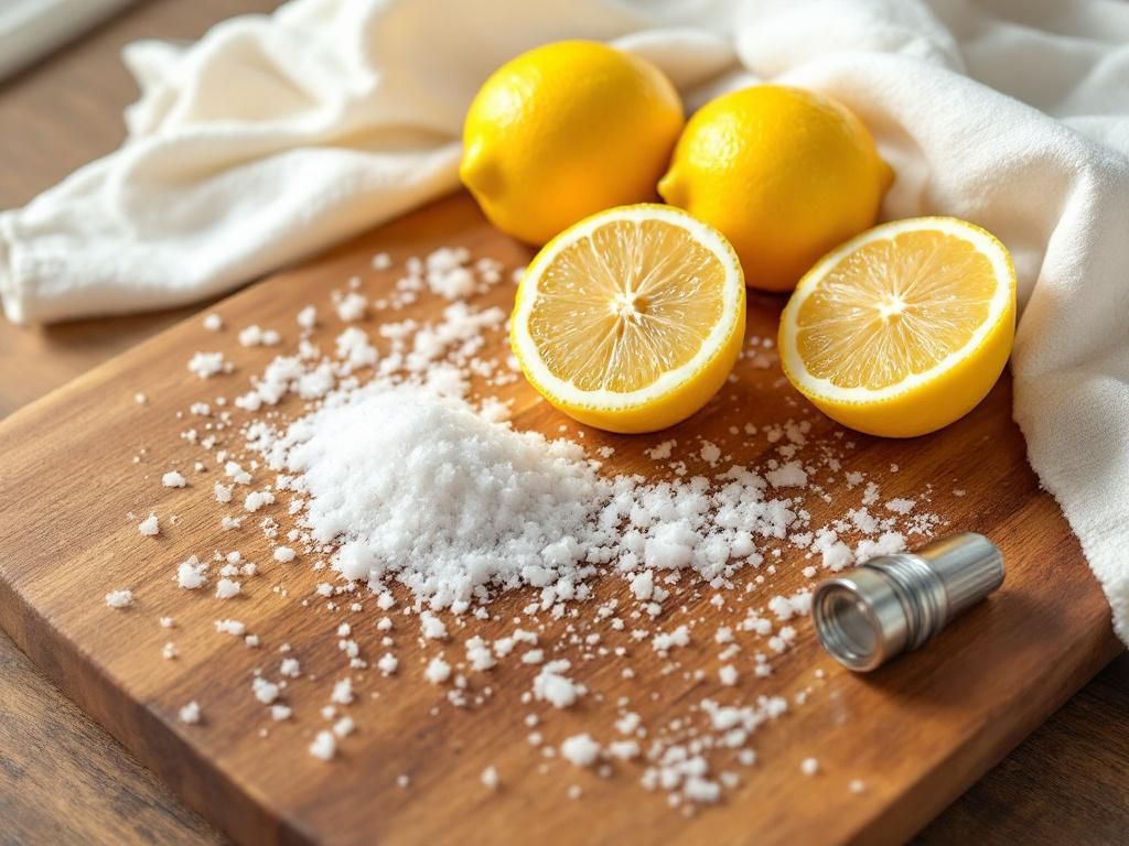 Natural lemon and salt deep cleaning method