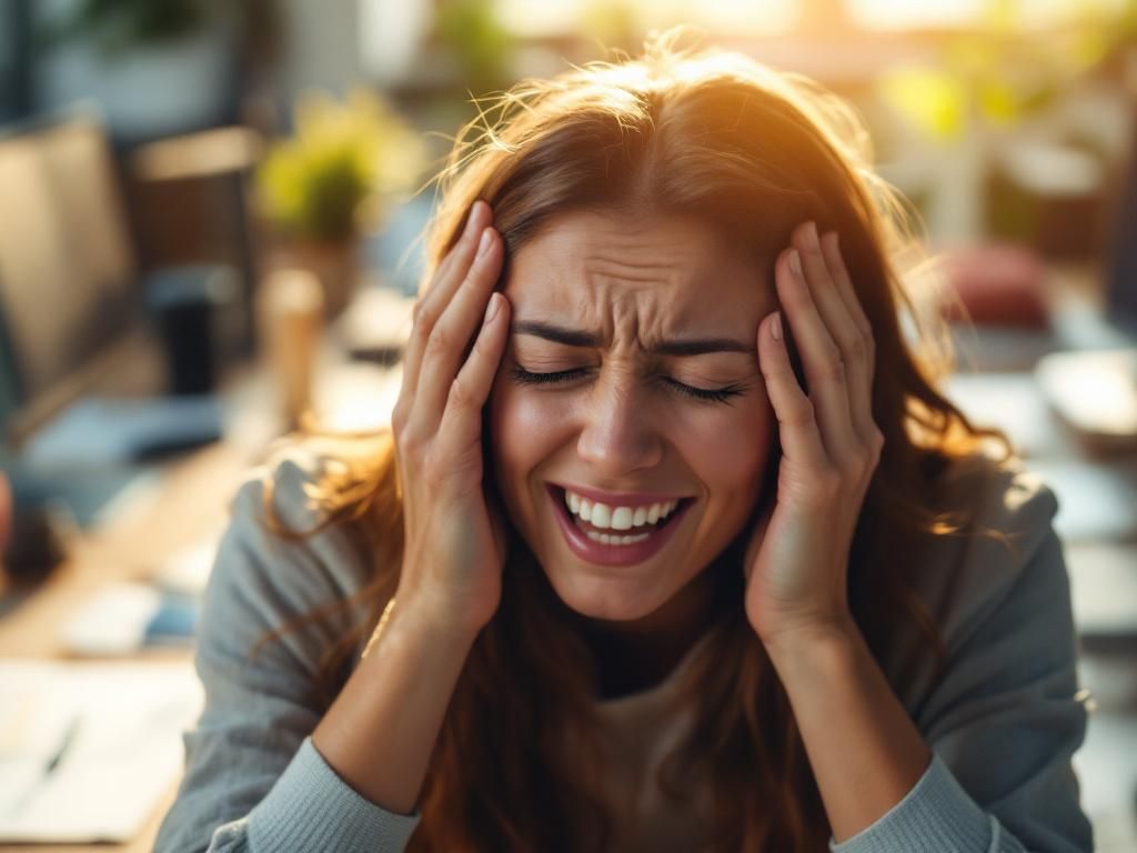 Professional showing signs of mental exhaustion