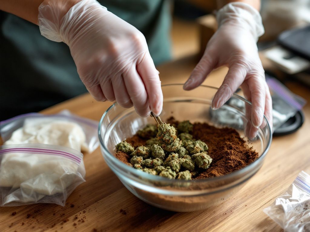 Mixing cannabis waste for safe disposal