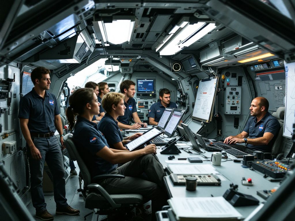 NASA training simulation for space operations