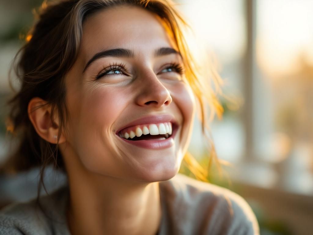 Person experiencing natural euphoria from THC