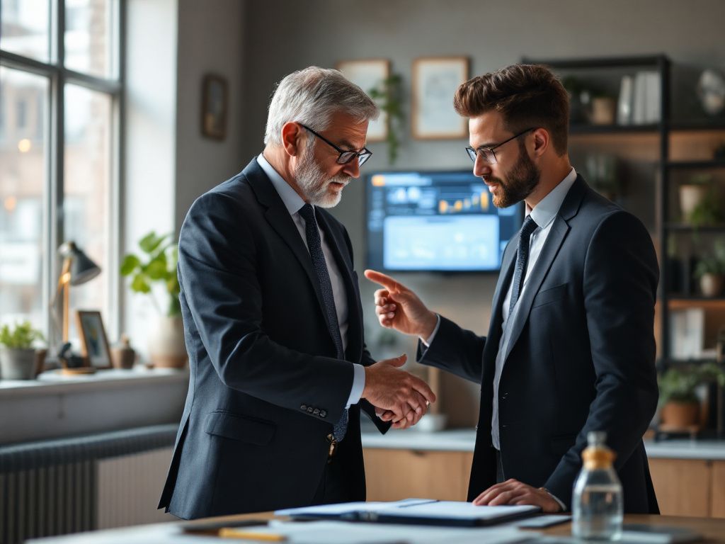 Lawyers collaborating on AI implementation strategy