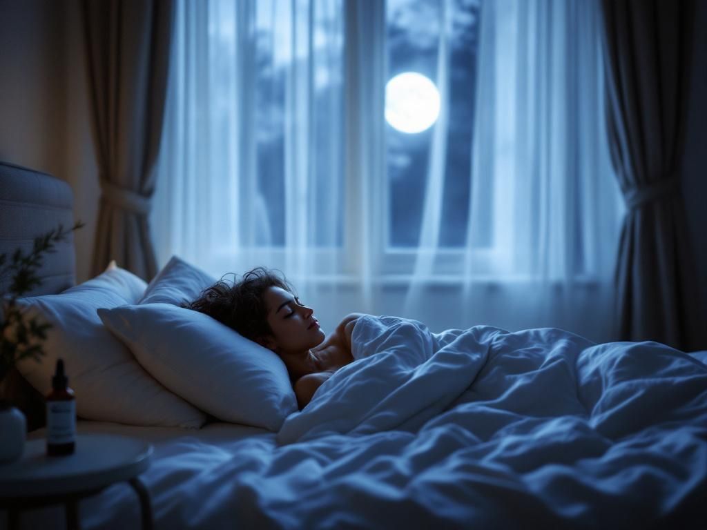 Peaceful sleep with CBD oil support