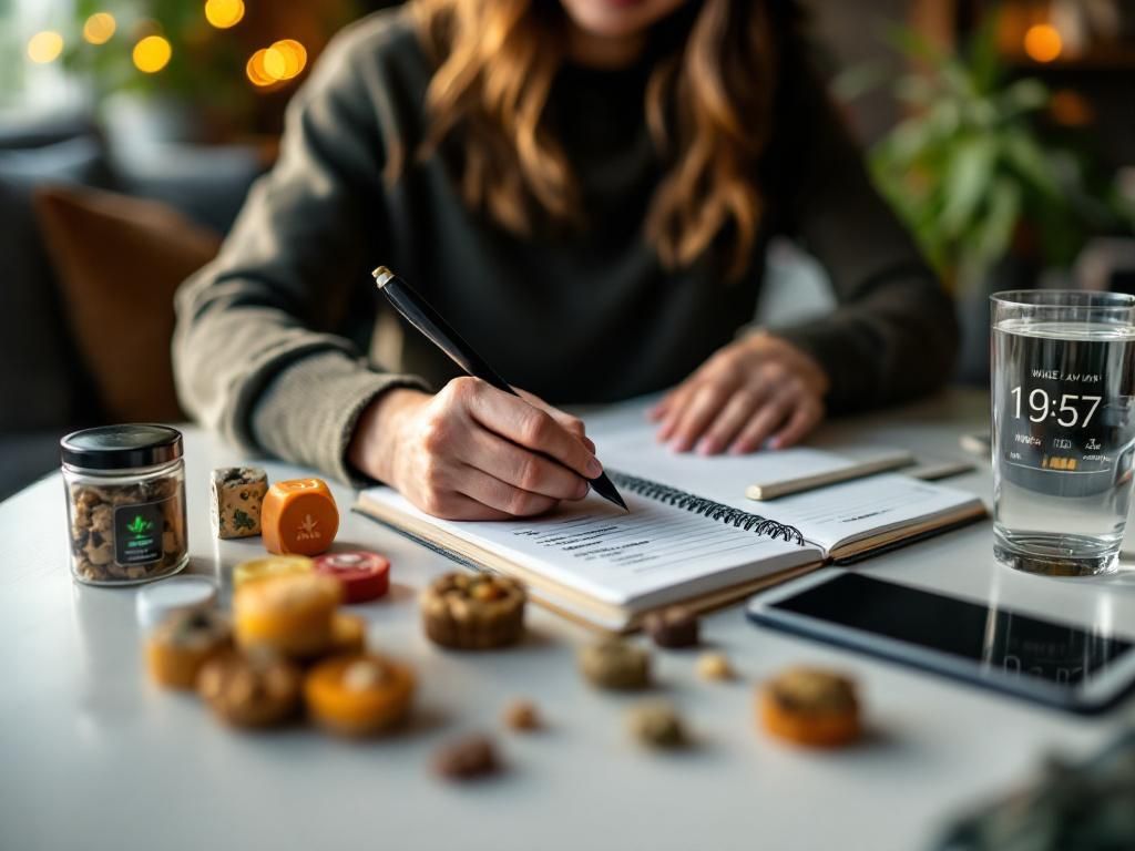 Personal cannabis dosing tracking journal
