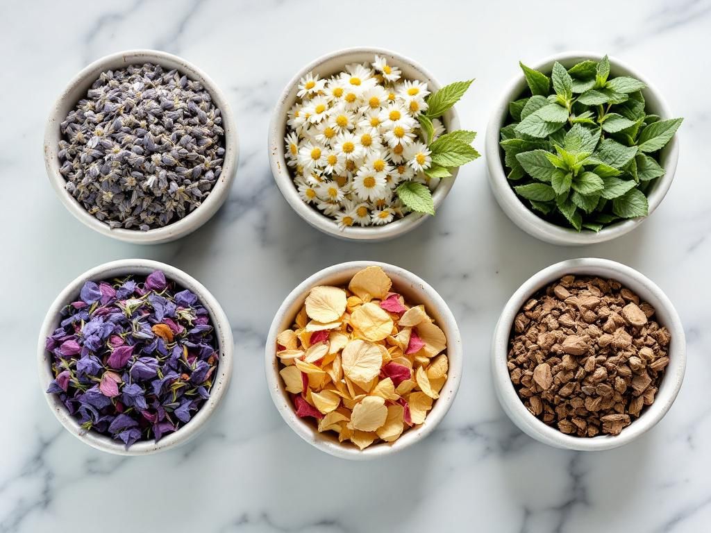 Collection of popular smoking herbs