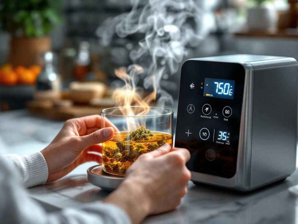 Digital controls on cannabis infusion machine