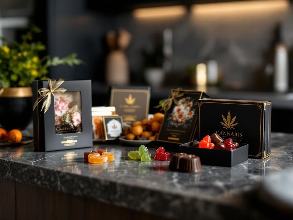 Premium cannabis edibles with professional packaging