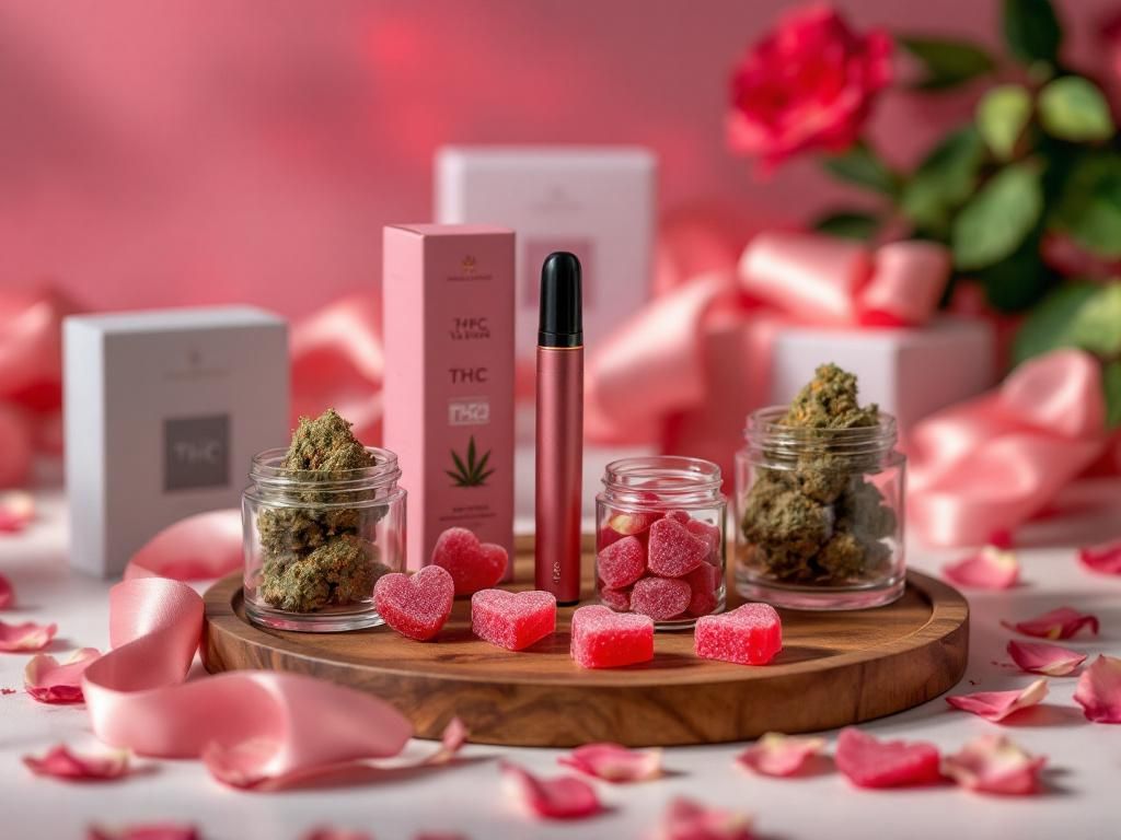 Premium cannabis products romantic gift set