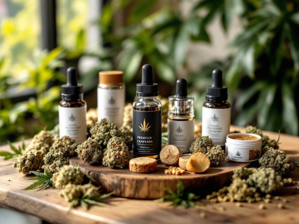 Premium cannabis products showcasing quality cultivation