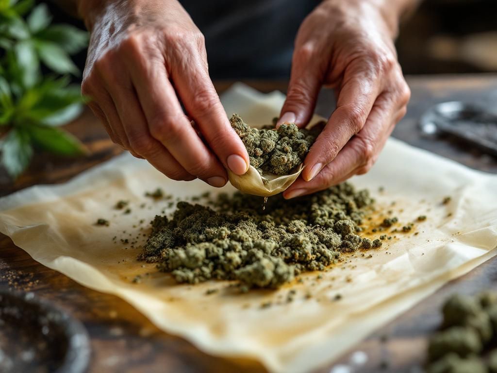 Preparing cannabis material for rosin extraction
