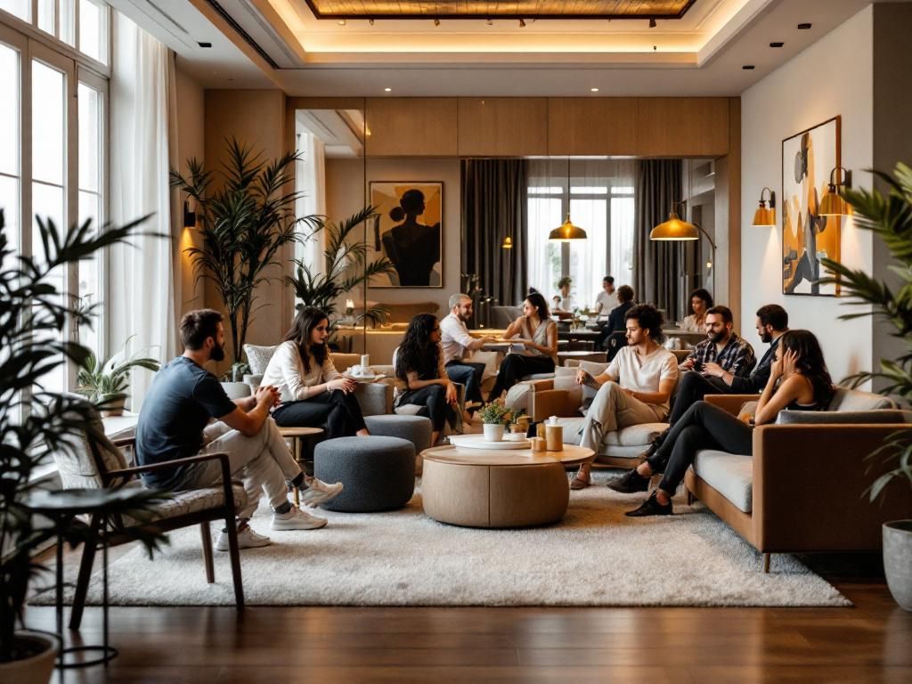 Private cannabis lounge comfortable setting