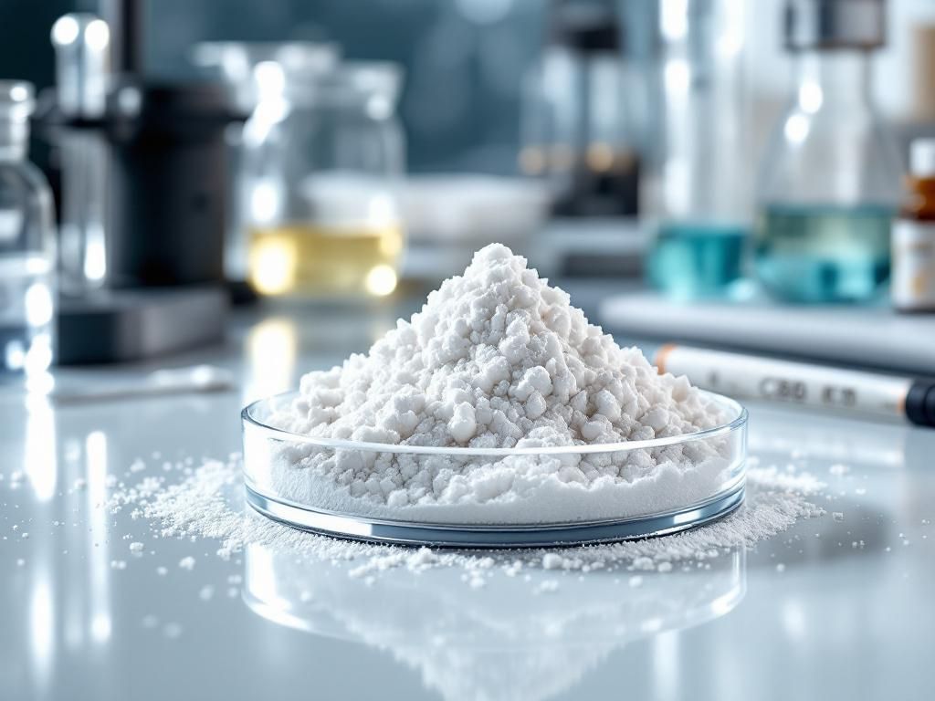 Pure CBD isolate crystalline powder