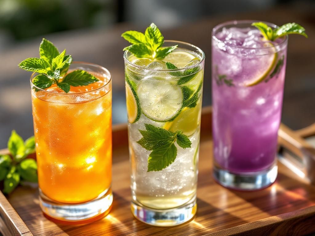 Three refreshing citrus herbal cannabis mocktails