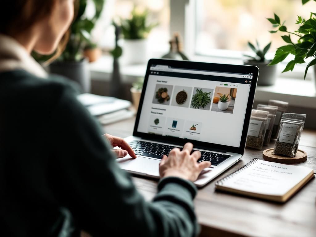 Researching herbal blend suppliers online