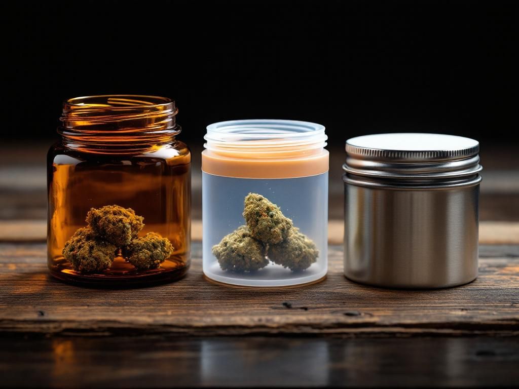 Different cannabis concentrate storage container materials